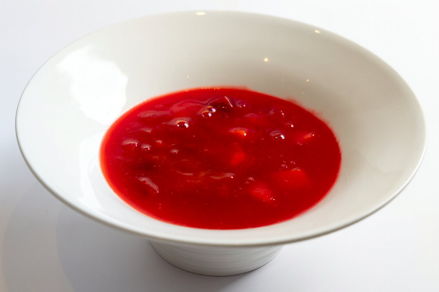 スープの真ん中の白い部分を周りと同じにな